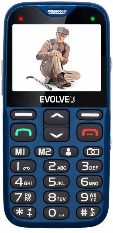 Mobilní telefon Evolveo EasyPhone XG pro seniory modrý