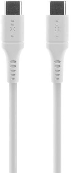 Kabel FIXED Liquid silicone USB-C/USB-C s podporou PD, 60W, 1,2m bílý