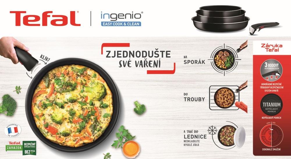 Sada nádobí Tefal Ingenio Easy Cook & Clean L1539053, 10 ks