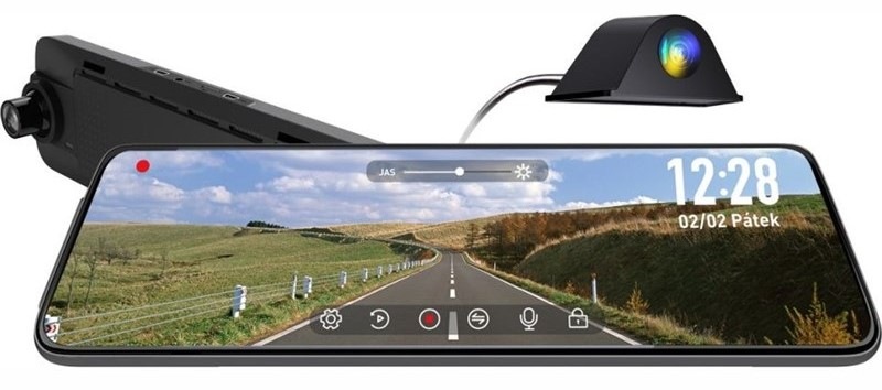 Autokamera CEL-TEC M12 DUAL GPS Exclusive černá
