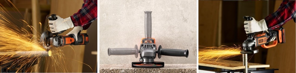 Úhlová bruska akumulátorová Black-Decker BCG720M1-QW (s baterií)