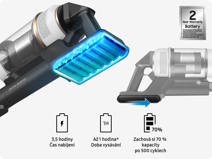 Tyčový vysavač Samsung BESPOKE JET pet VS20B95823W/GE