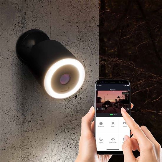 IP kamera Solight 1D80 , Wi-Fi, s LED světlem, 3 Mpx, IP65 černá IP kamera Solight 1D80 , Wi-Fi, s LED světlem, 3 Mpx, IP65 černá