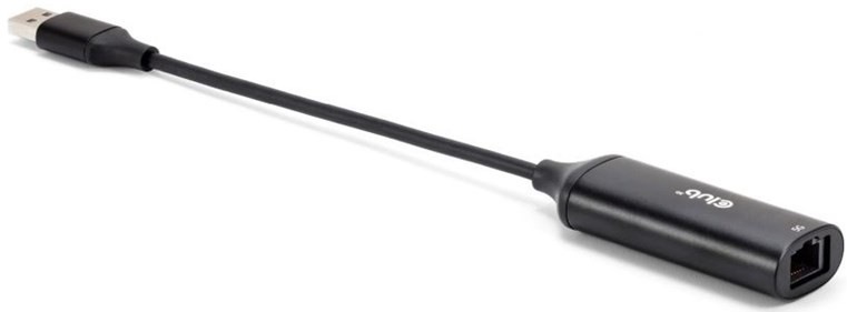 Adaptér Club3D USB-A / RJ45, 5Gb, M/F, 24cm - černá