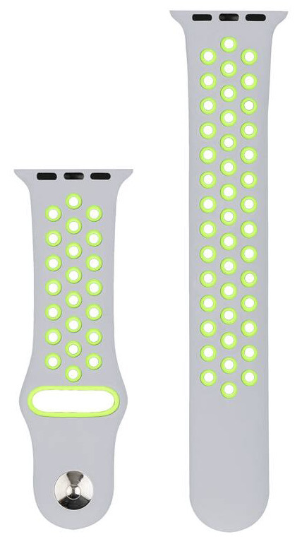 Řemínek RhinoTech na Apple Watch 42/44/45/49 mm šedý/žlutý
