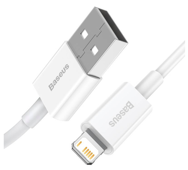 Kabel Baseus Superior Series USB/Lightning 2.4A 1m bílý Kabel Baseus Superior Series USB/Lightning 2.4A 1m bílý