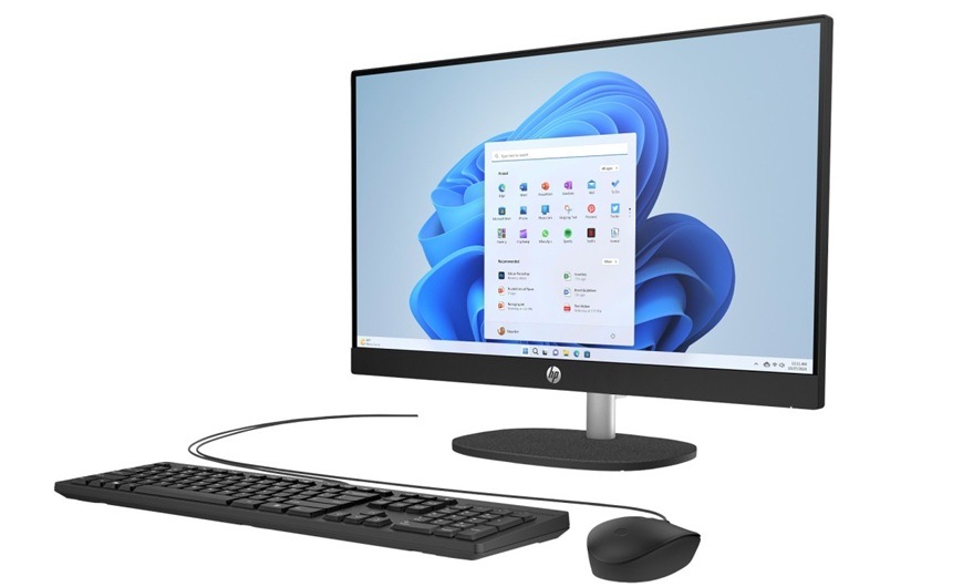 Počítač All In One HP 24-cr0028nc + Game Pass předplatné na 2 měsíce černý Detail obrázku počítače.