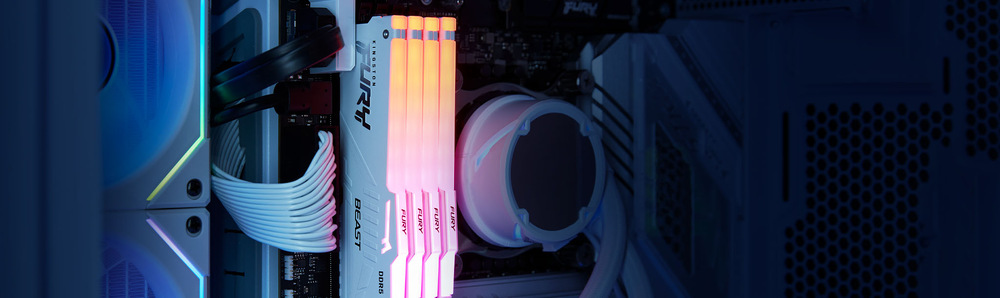 Operační paměť Kingston FURY Beast White RGB EXPO 32GB (2x16BG) DDR5 6000MHz CL36 DIMM Kingston FURY Beast White RGB EXPO 32 GB