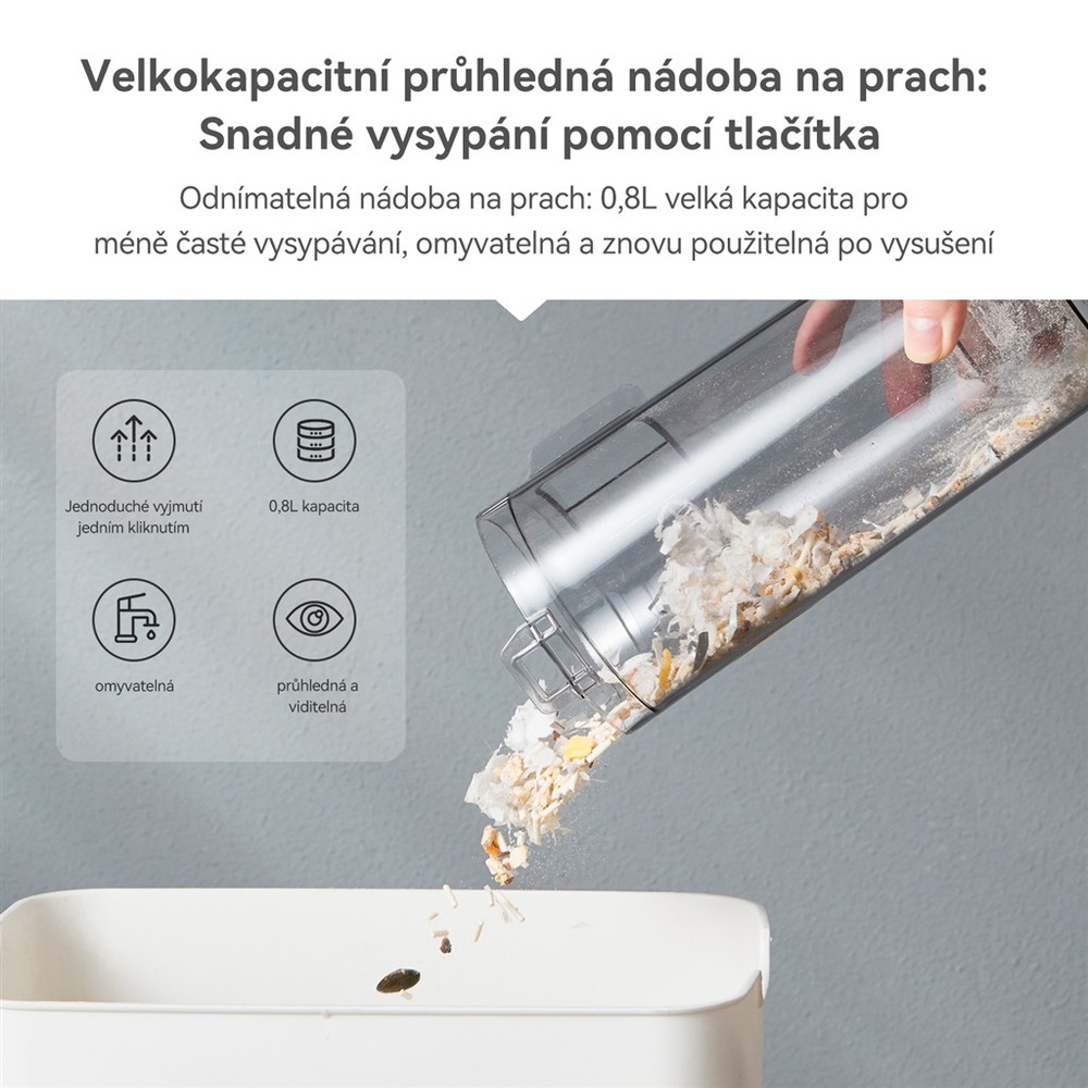 Tyčový vysavač Deerma DEM-DX700S šedý