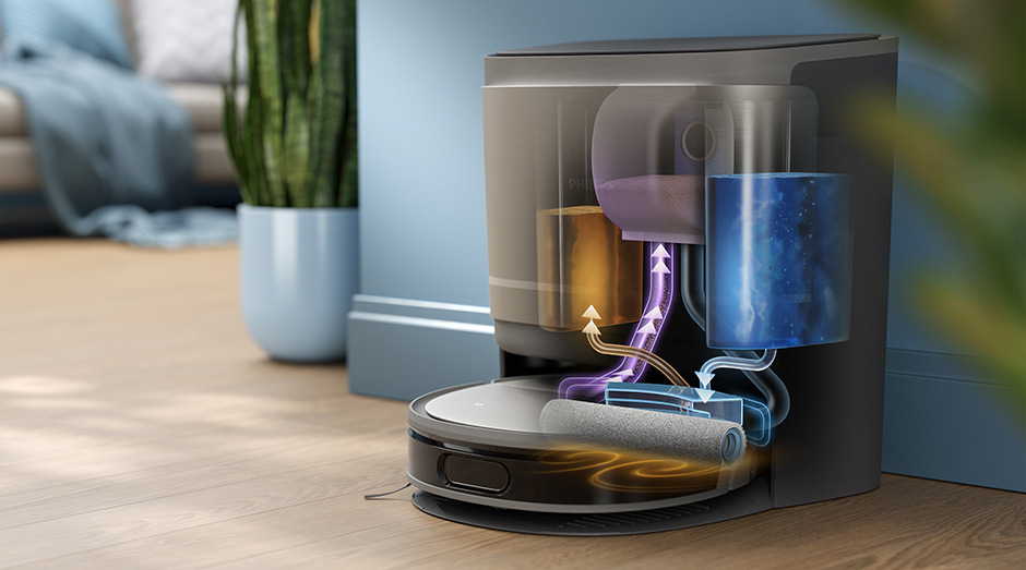 Robotický vysavač se stanicí Philips XU9100/10 s nabíjecí stanicí