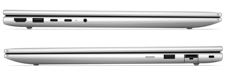 Boční profily HP ProBook 4 G2a s konektory USB-C, HDMI, audio a RJ45/LAN