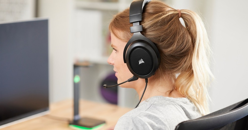 Headset Corsair HS50 Pro černý/modrý Headset Corsair HS50 Pro černý/modrý