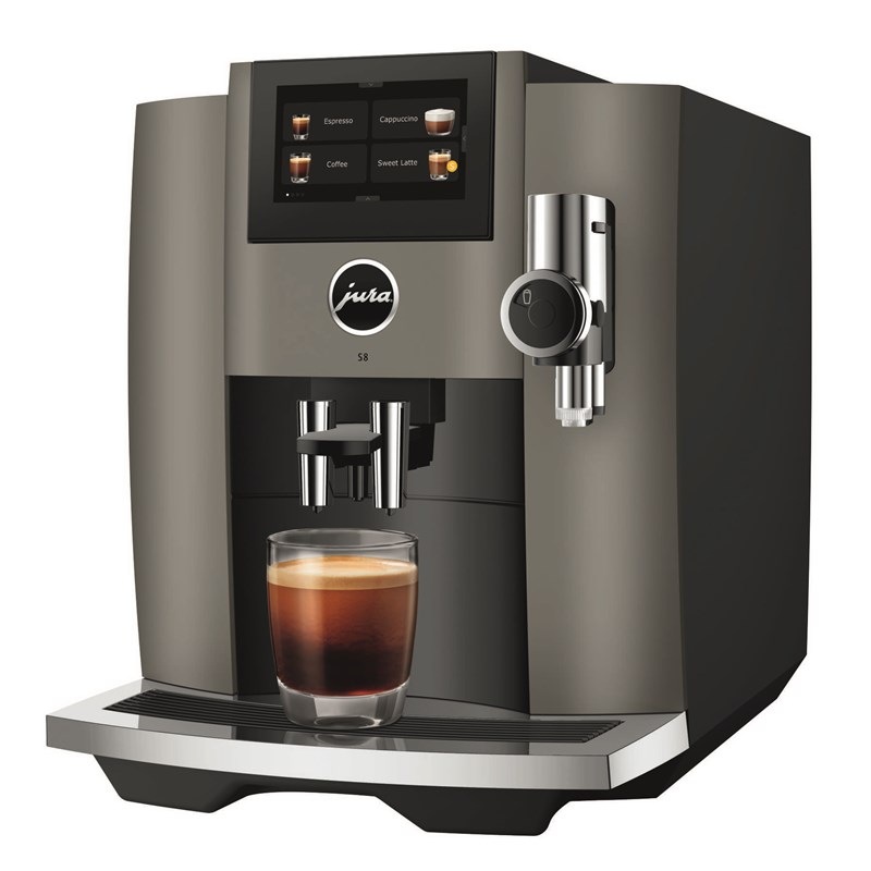 Automatický kávovar Jura S8 Dark Inox šedý