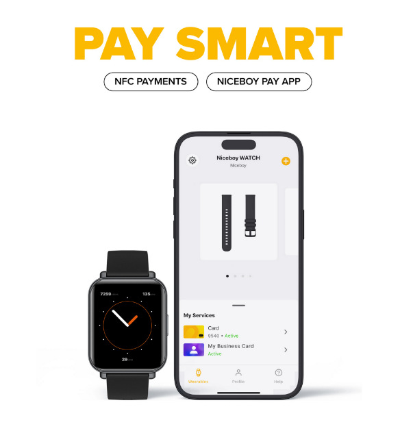 Chytré hodinky Niceboy Watch 4 NFC zlaté Chytré hodinky Niceboy Watch 4 NFC zlaté