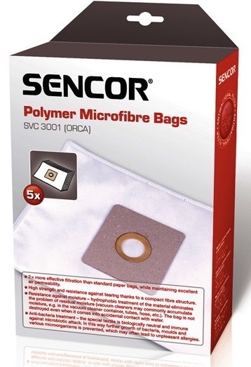Sáčky do vysavače Sencor, objem 7,5 litru