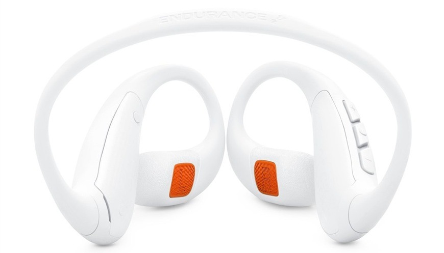Sluchátka JBL Endurance Pace bílá Detail obrázku sluchátek.