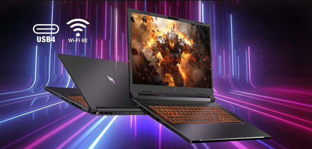 Notebook Acer Nitro V 17 AI (ANV17-41-R7Y9) černý Notebook Acer Nitro V 17 AI připojení