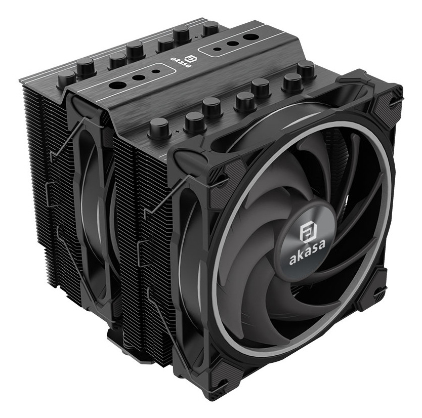 Chladič CPU AKASA SOHO H7, 7 Heatpipes, ARGB černý AKASA SOHO H7 se opírá o sedm měděných heatpipe