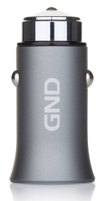 Adaptér do auta GND 1x USB 3A, 18W, Fast charge šedý Adaptér do auta GND 1x USB 3A, 18W, Fast charge šedý