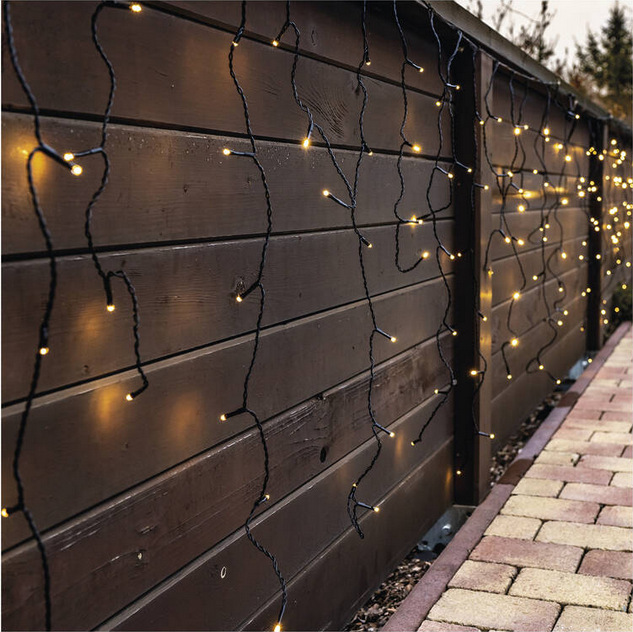 EMOS 100 LED Základní sada Standard – rampouchy, 2,5 m, venkovní, teplá bílá, časovač (D1CW02)