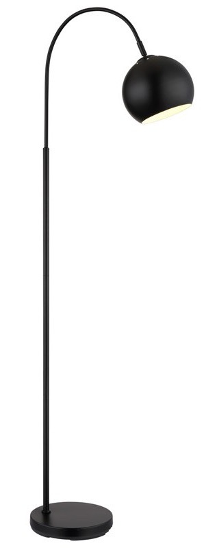 Stojací lampa GLOBO s výkonem až 60 W, černá barva