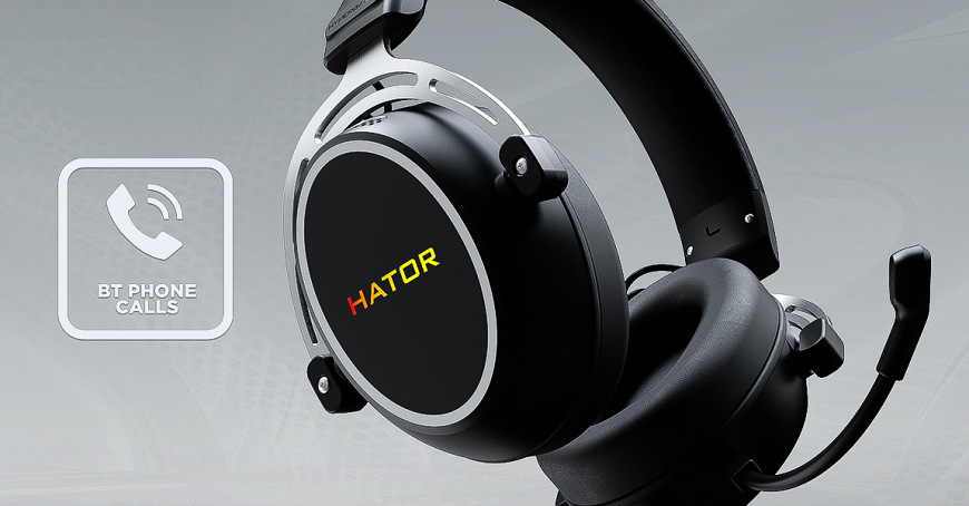 Headset HATOR Hypergang 3 USB s ikonou telefonních hovorů přes Bluetooth