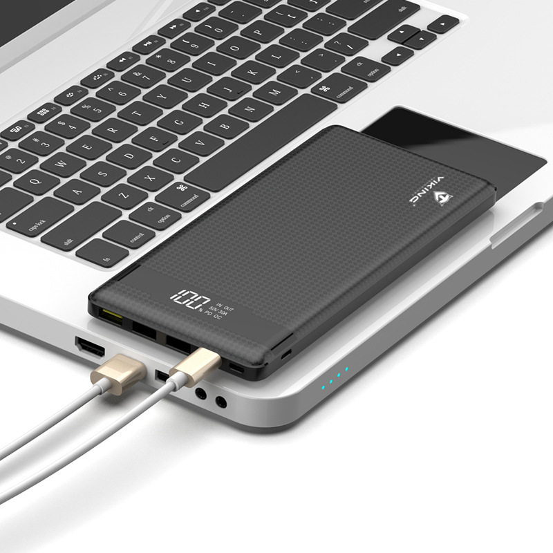 Powerbanka Viking 20000 mAh, QC 3.0, USB-C, Lightning černá Powerbanka Viking 20000 mAh, QC 3.0, USB-C, Lightning černá