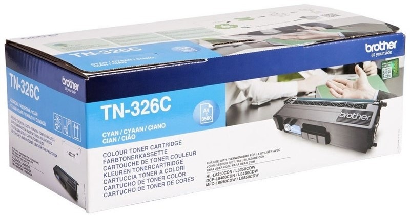 Toner Brother TN-326C, 3500 stran - azurový