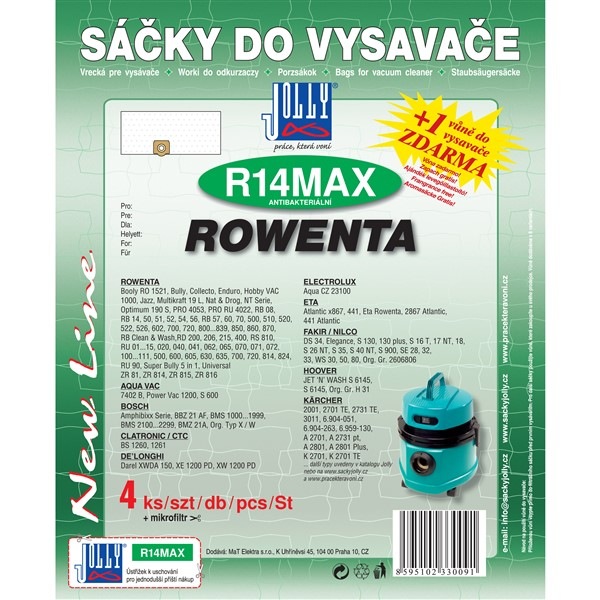 Sáčky Jolly do vysavače Rowenta, snadná instalace