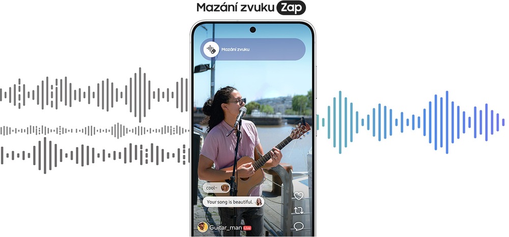 Mobilní telefon Samsung Galaxy S26 FE 5G s funkcí pro úpravu a vylepšení zvuku ve videonahrávce