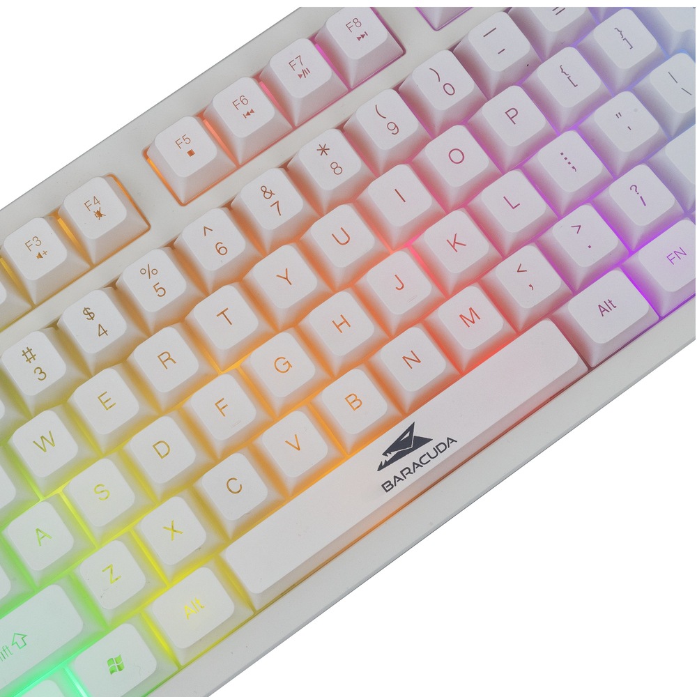 Klávesnice Baracuda KRILL, US layout bílá