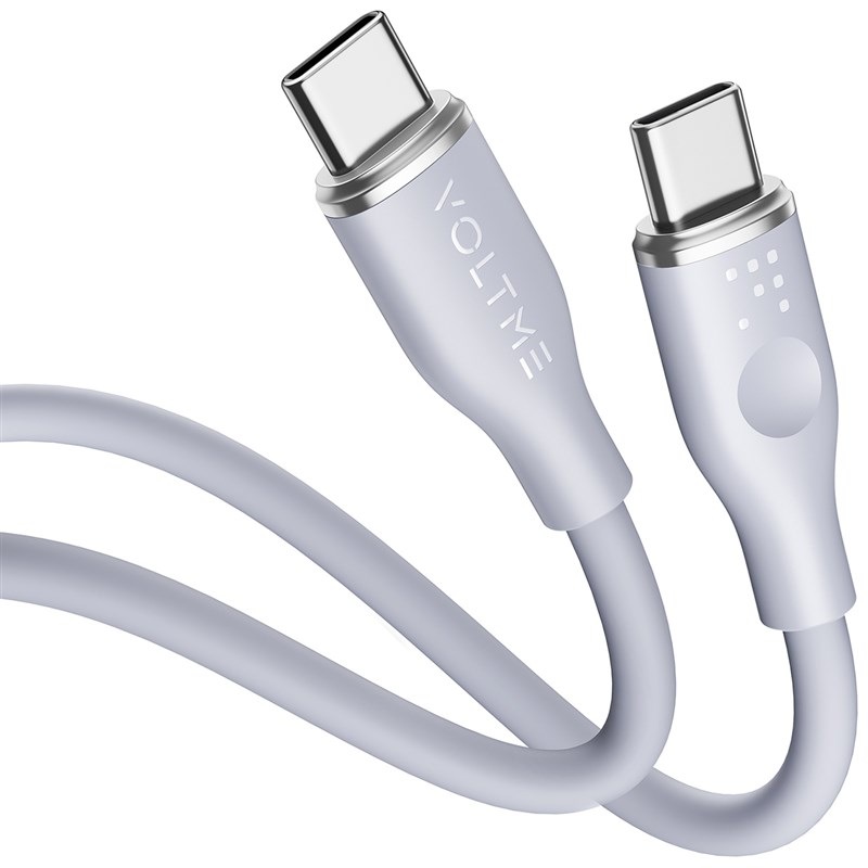 Kabel Voltme Powerlink Moss Series USB-C/USB-C, CTC 3A/60W 1m šedý