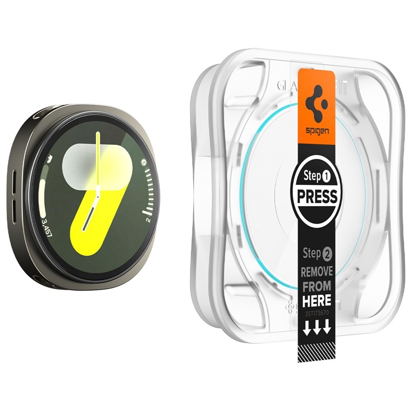 Tvrzené sklo Spigen tR EZ Fit na Samsung Galaxy Watch 8 (44mm) (2 ks) průhledné