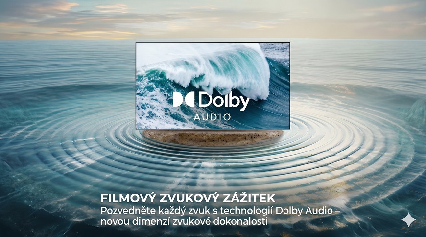Televize Haier H75S80GUX televize Haier H75S80GUX na hladině vody