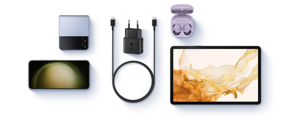 Nabíječka do sítě Samsung EP-T2510, USB-C, 25W + USB-C kabel 1m bílá Nabíječka do sítě Samsung EP-T2510, USB-C, 25W + USB-C kabel 1m bílá