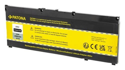 Baterie PATONA pro HP Pavilion Gaming 15 4380mAh Li-Pol 11,55V SR03XL / SR04XL