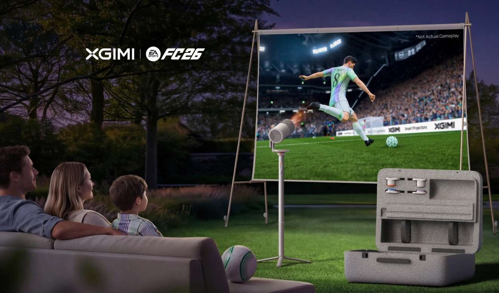 Balení Xgimi MoGo 4 obsahluje i hru EA Sports FC 26 či plátno