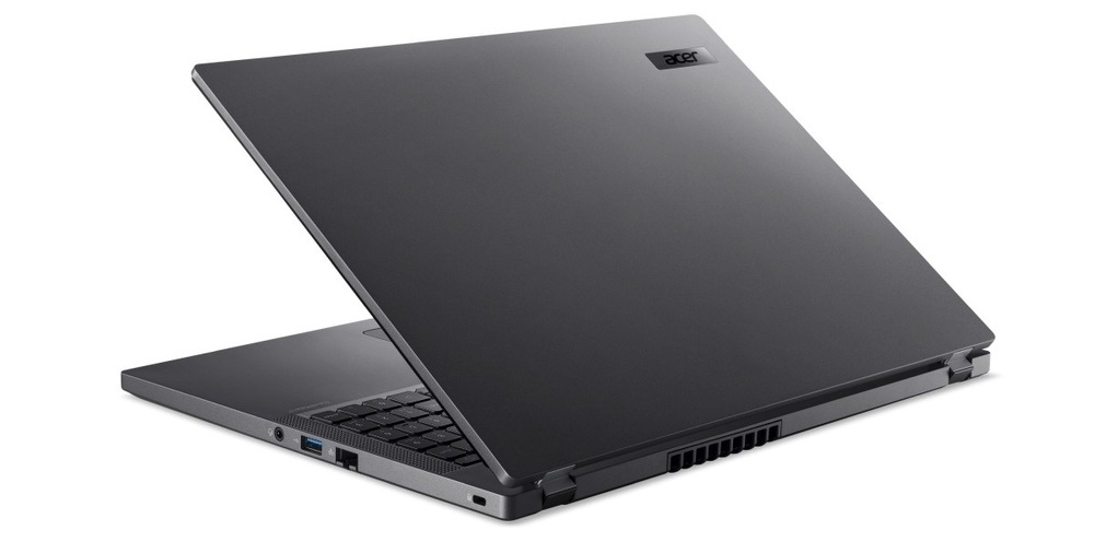 Notebook Acer TravelMate P2 16 (TMP216-71-G3-TCO-569M) šedý Pootevřený notebook Acer TravelMate P2 16 zezadu