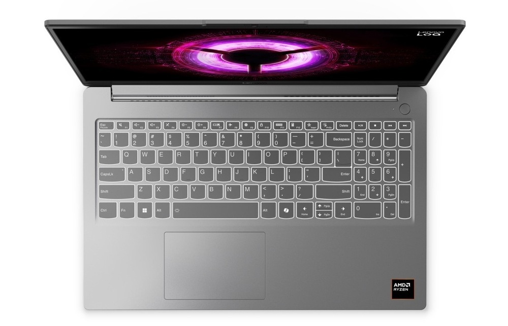 Notebook Lenovo LOQ 15ARP10E šedý Detail klávesnice Lenovo LOQ 15ARP10E