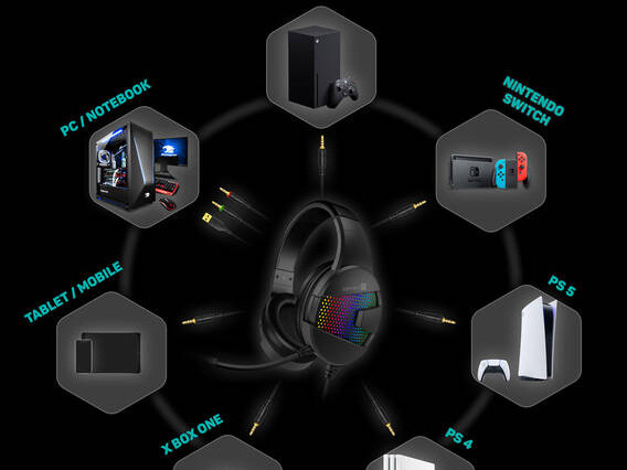 Headset Connect IT Doodle RGB černý