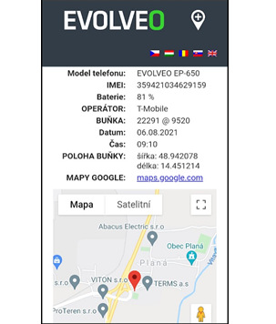 Mobilní telefon Evolveo EasyPhone XG - seniorský červený