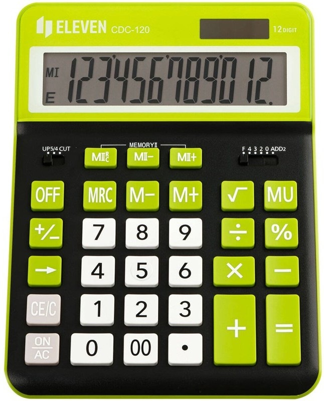 Stolní dvanáctimístná kalkulačka Eleven CDC-120-BK/GN