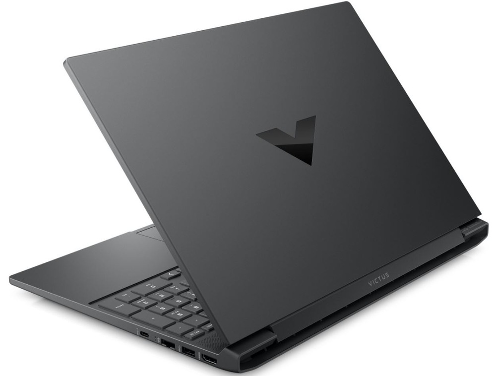 Notebook HP VICTUS 15-fa2002ncx + Game Pass předplatné na 2 měsíce šedý Notebook HP Victus 15-fa2001ncx zadní pohled