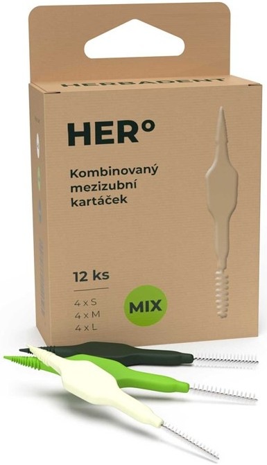 Mezizubní kartáčky HERBADENT HERo MIX v počtu 12 ks