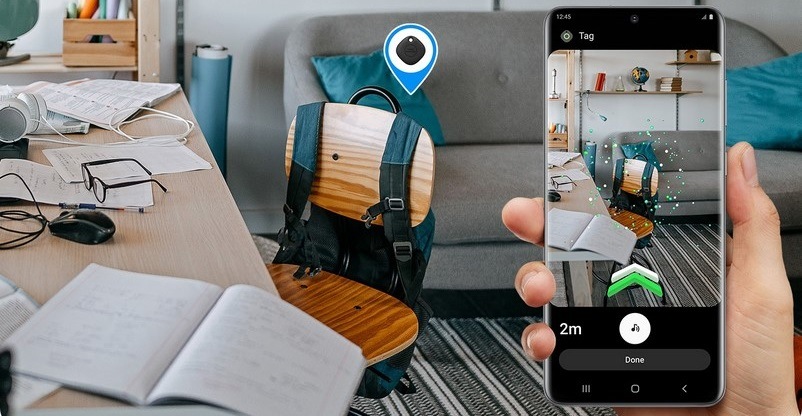 Klíčenka Samsung Galaxy SmartTag+ černá/modrá