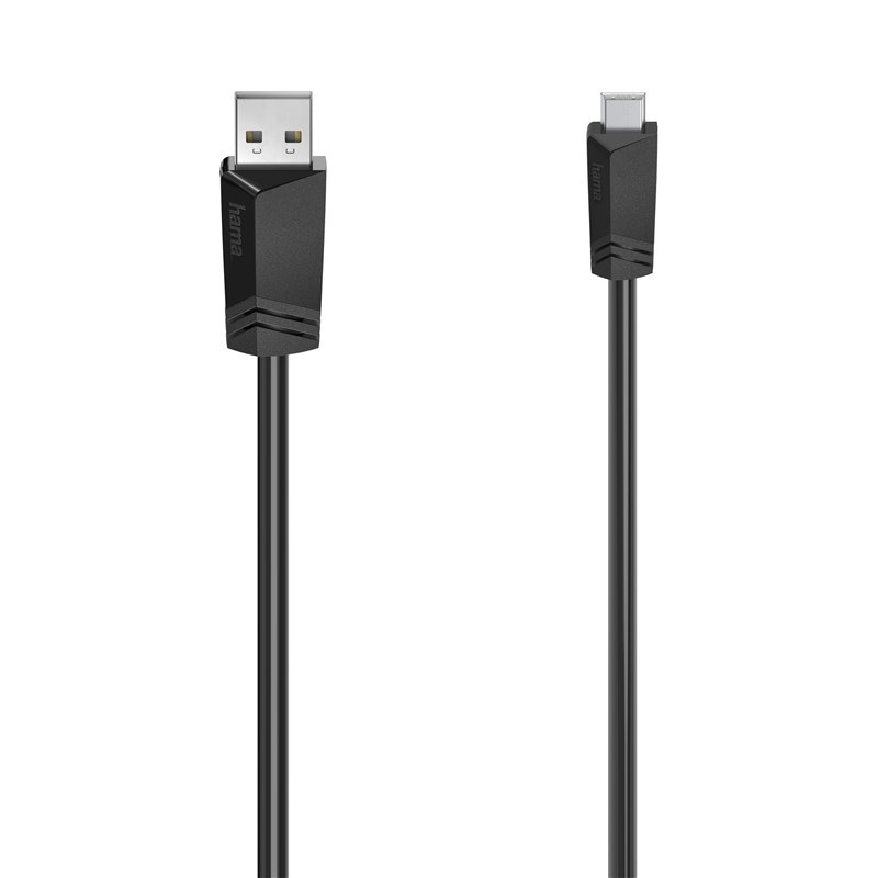 Kabel Hama USB/mini USB, 1,5m černý