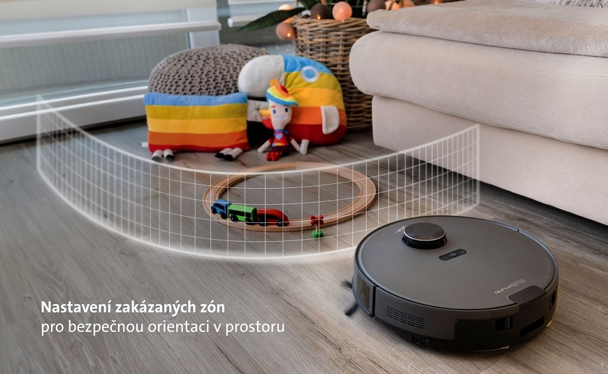 Robotický vysavač ETA Aurum 5241 90000 3D Laser šedý Robotický vysavač ETA Aurum 524190000, vícepatrové mapování