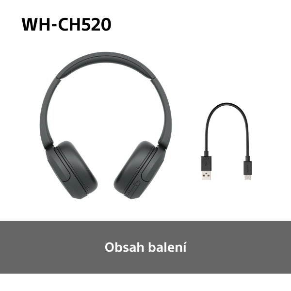 Sluchátka Sony WH-CH520 černá Sluchátka Sony WH-CH520 - černá