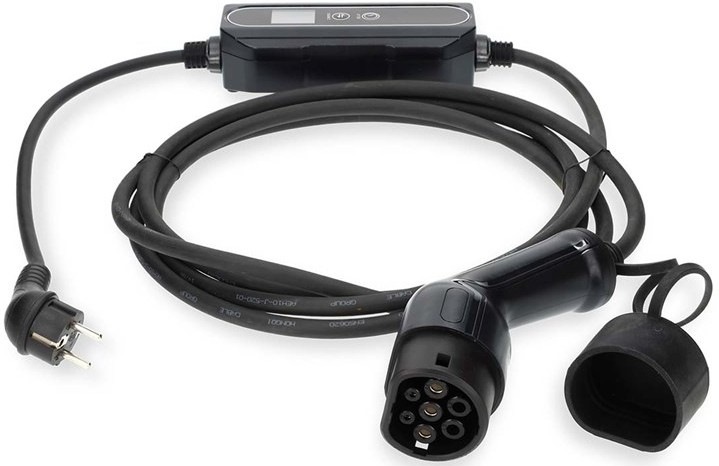 Cestovní kabel NEDIS pro elektromobily s nastavitelným nabíjecím proudem 6–16 A 