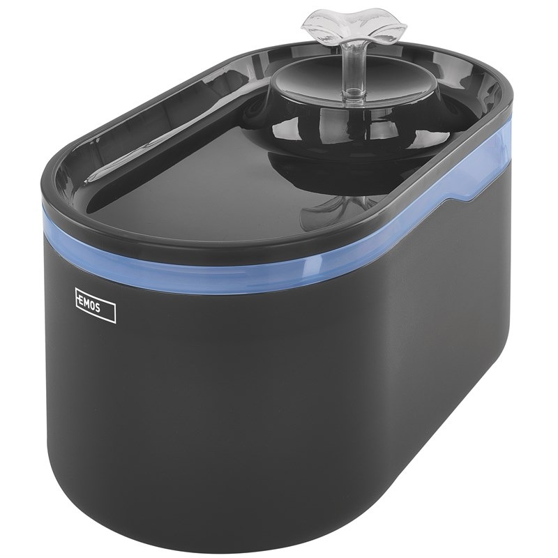 Chytrá fontánka EMOS Pet Care, 2,6 l černá
